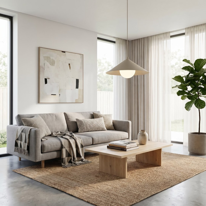 Lampa Mono 1M Mokka Opal Emibig