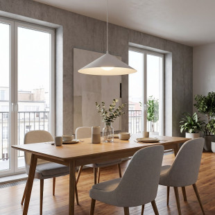 Lampa Mono 1L White Opal Emibig