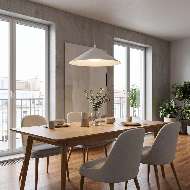 Lampa Mono 1L White Opal Emibig