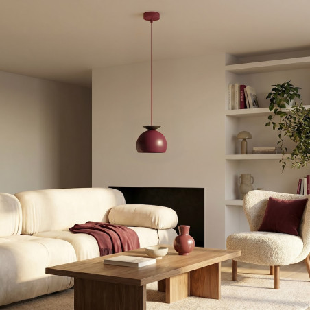 Lampa Geo 1 Burgundy Black Emibig