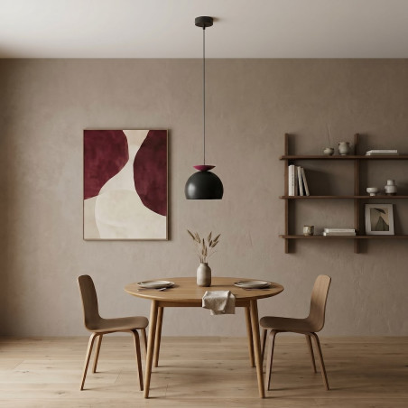 Lampa Geo 1 Black Burgundy Emibig