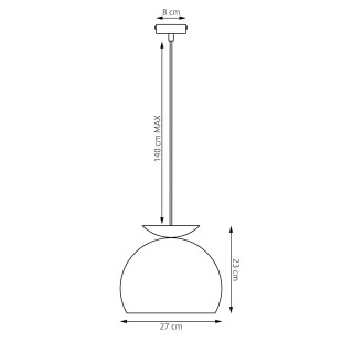 Lampa Geo 1 Black Burgundy Emibig