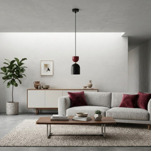 Lampa Gaudi 1 Black Burgundy Emibig