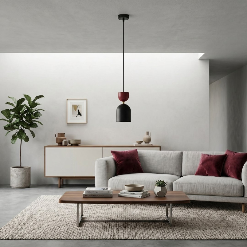 Lampa Gaudi 1 Black Burgundy Emibig
