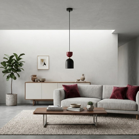 Lampa Gaudi 1 Black Burgundy Emibig