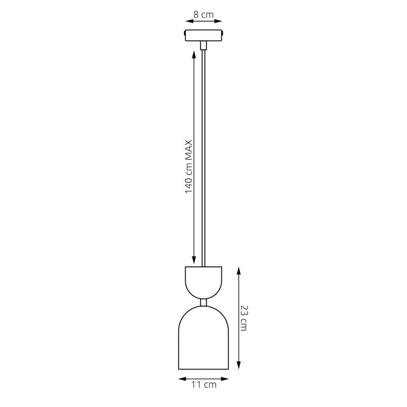 Lampa Gaudi 1 Black Orange Emibig