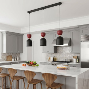 Lampa Gaudi 3 Black Burgundy Emibig