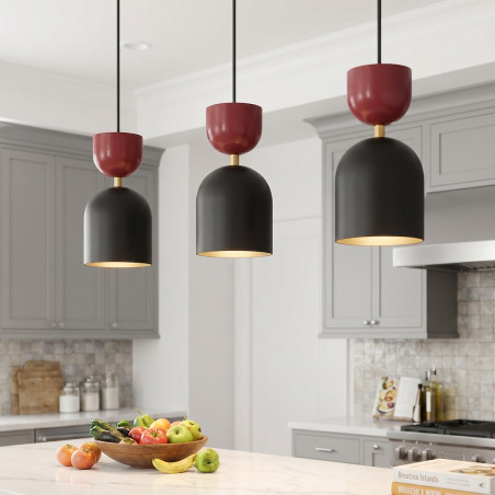Lampa Gaudi 3 Black Burgundy Emibig