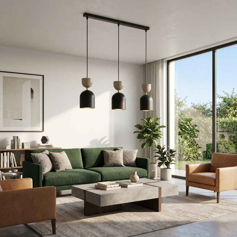 Lampa Gaudi 3 Black Mokka Emibig
