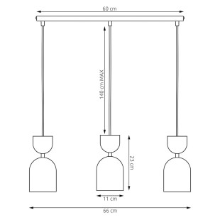 Lampa Gaudi 3 Black Mokka Emibig