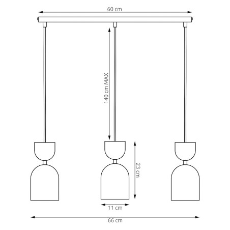 Lampa Gaudi 3 Black Mokka Emibig