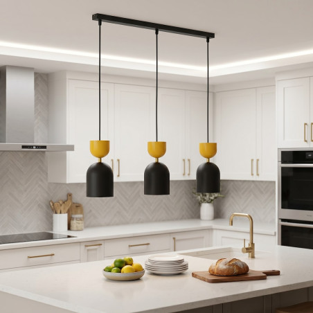 Lampa Gaudi 3 Black Orange Emibig