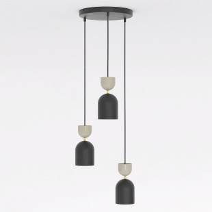 Lampa Gaudi 3Prem Black Mokka Emibig