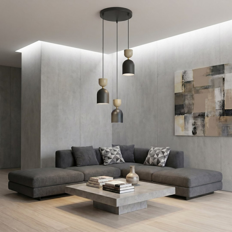 Lampa Gaudi 3Prem Black Mokka Emibig