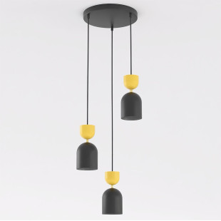 Lampa Gaudi 3Prem Black Orange Emibig