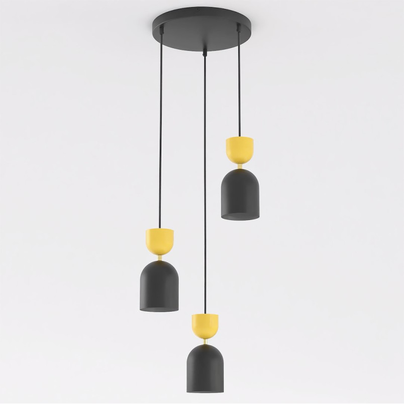 Lampa Gaudi 3Prem Black Orange Emibig