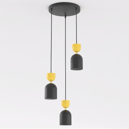 Lampa Gaudi 3Prem Black Orange Emibig