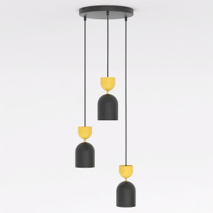 Lampa Gaudi 3Prem Black Orange Emibig