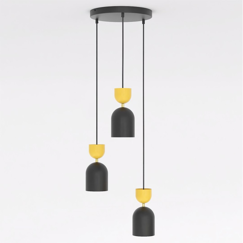 Lampa Gaudi 3Prem Black Orange Emibig