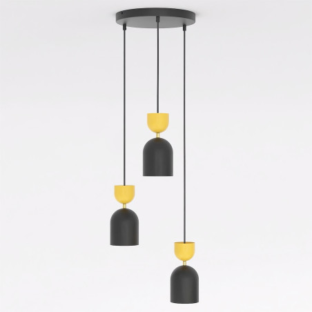Lampa Gaudi 3Prem Black Orange Emibig