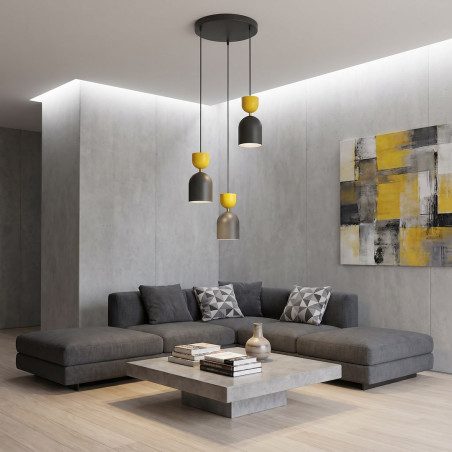 Lampa Gaudi 3Prem Black Orange Emibig