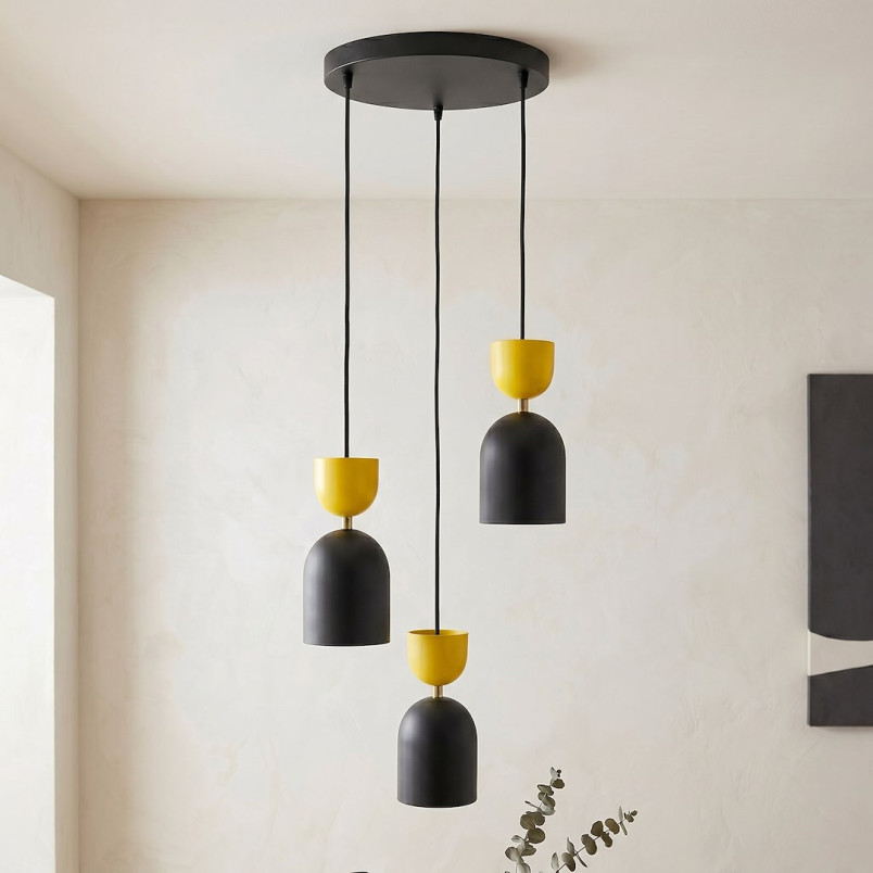 Lampa Gaudi 3Prem Black Orange Emibig
