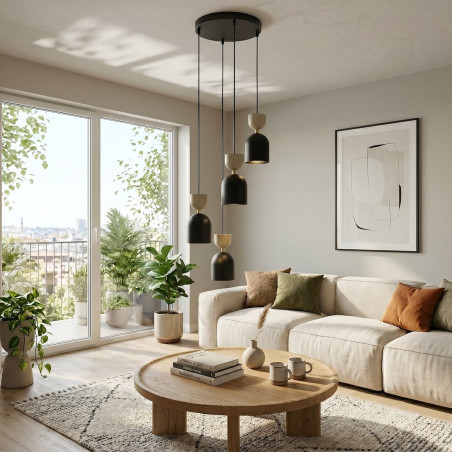 Lampa Gaudi 4Prem Black Mokka Emibig