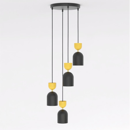 Lampa Gaudi 4Prem Black Orange Emibig