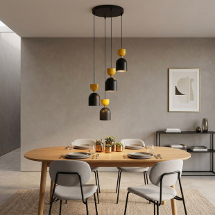 Lampa Gaudi 4Prem Black Orange Emibig