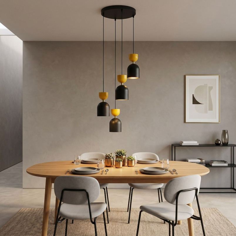 Lampa Gaudi 4Prem Black Orange Emibig