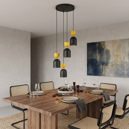 Lampa Gaudi 4Prem Black Orange Emibig