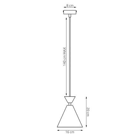 Lampa Klever 1 Mokka Black Emibig