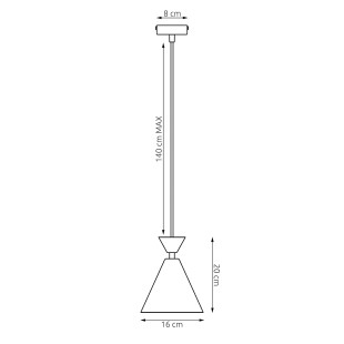 Lampa Klever 1 Orange Black Emibig