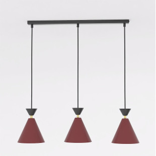 Lampa Klever 3 Burgundy Black Emibig