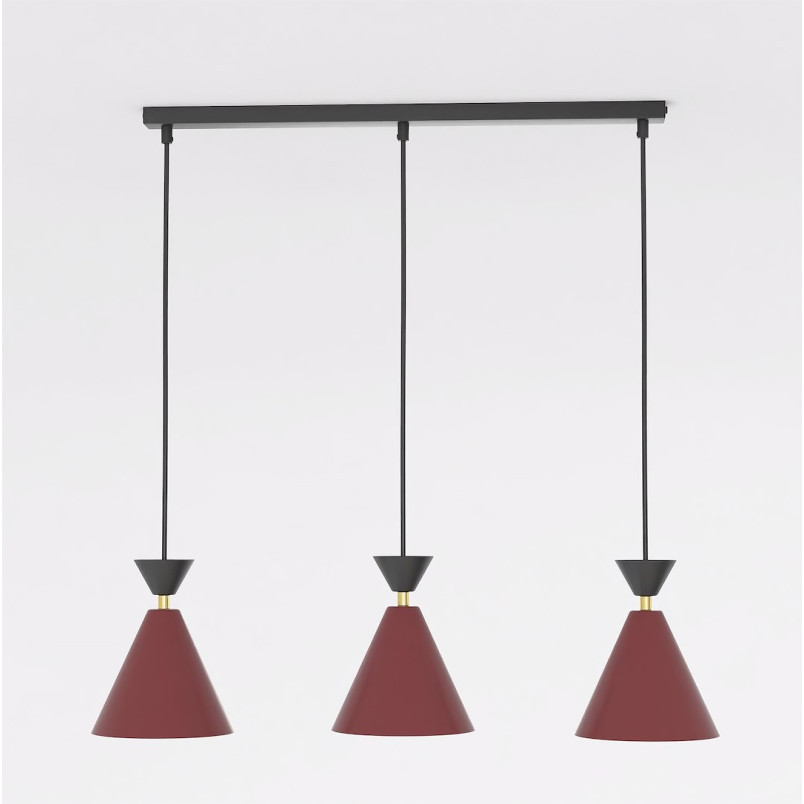 Lampa Klever 3 Burgundy Black Emibig