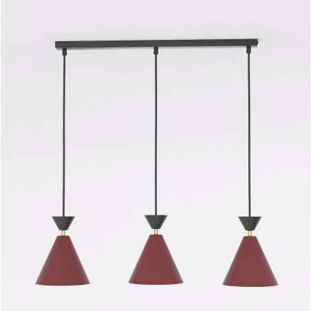 Lampa Klever 3 Burgundy Black Emibig