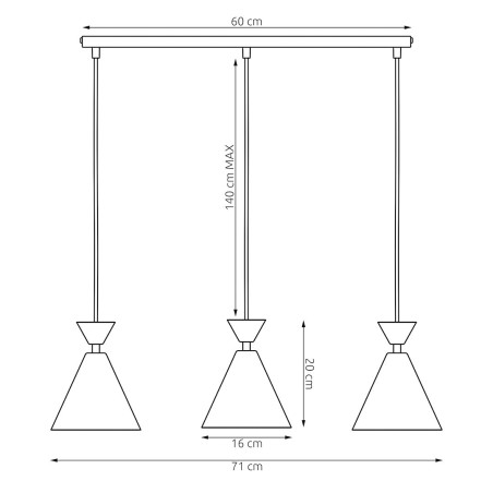 Lampa Klever 3 Mokka Black Emibig
