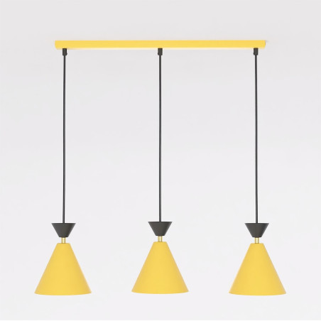 Lampa Klever 3 Orange Black Emibig