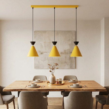 Lampa Klever 3 Orange Black Emibig