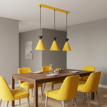 Lampa Klever 3 Orange Black Emibig