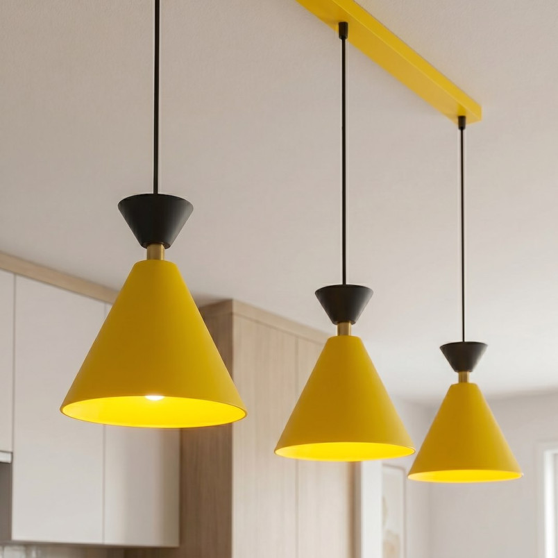 Lampa Klever 3 Orange Black Emibig
