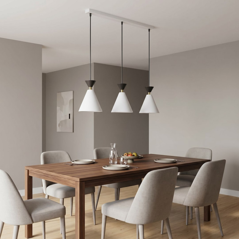 Lampa Klever 3 White Black Emibig
