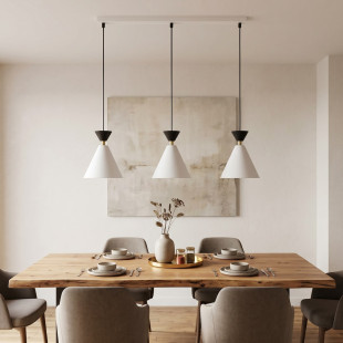 Lampa Klever 3 White Black Emibig
