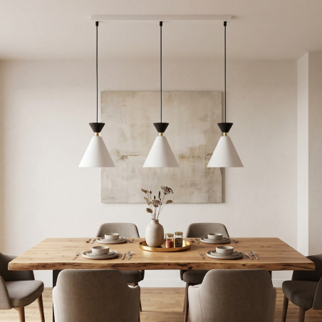 Lampa Klever 3 White Black Emibig