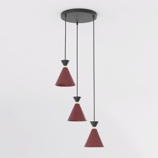 Lampa Klever 3Prem Burgundy Black Emibig