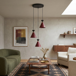 Lampa Klever 3Prem Burgundy Black Emibig