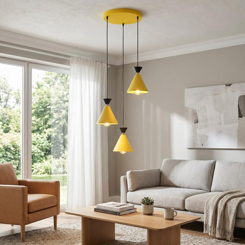 Lampa Klever 3Prem Orange Black Emibig