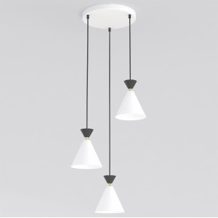 Lampa Klever 3Prem White Black Emibig