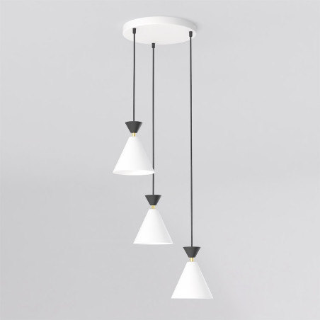 Lampa Klever 3Prem White Black Emibig