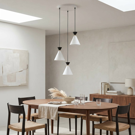 Lampa Klever 3Prem White Black Emibig